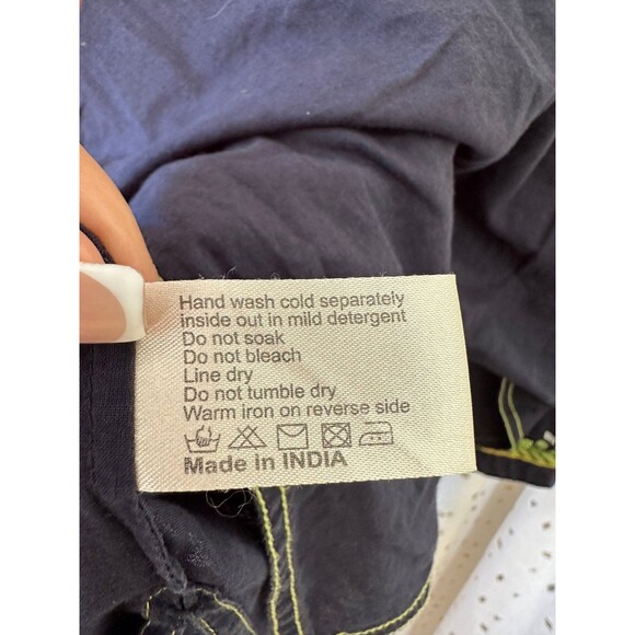 BritishIndia Traveller Women's 100% Cotton Embroidered Beaded Tunic Top XS/S - Picture 7 of 7